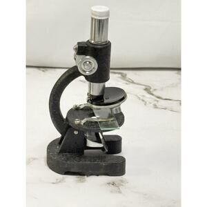 Triple Turret Junior Microscope Antique, Young Readers of America Original Box
